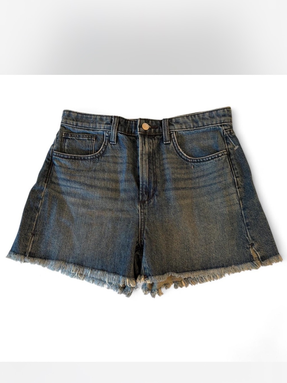 Joe's Jeans Dark Blue Frayed Hem Denim Shorts